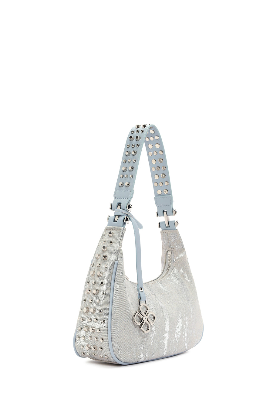 Women's Gray Fabric Shoulder Bag