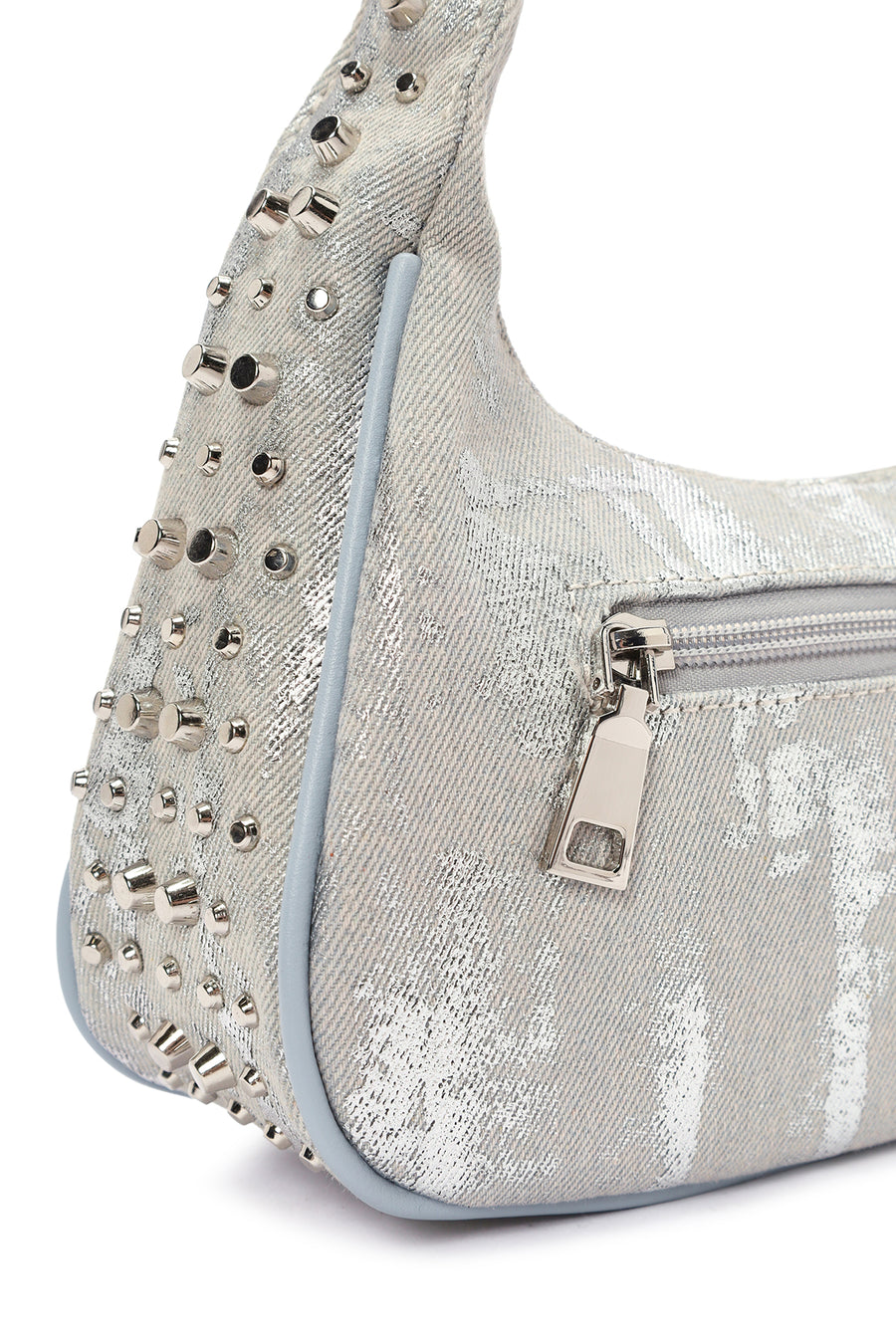 Women's Gray Fabric Shoulder Bag