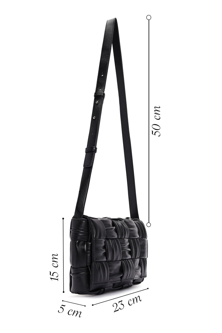 Women Black Long Strap Crossbody Bag