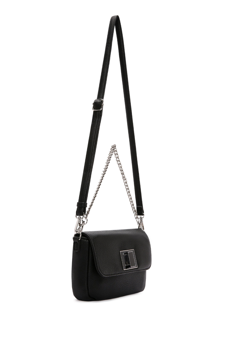 Women's Black Long Strap Shoulder Bag