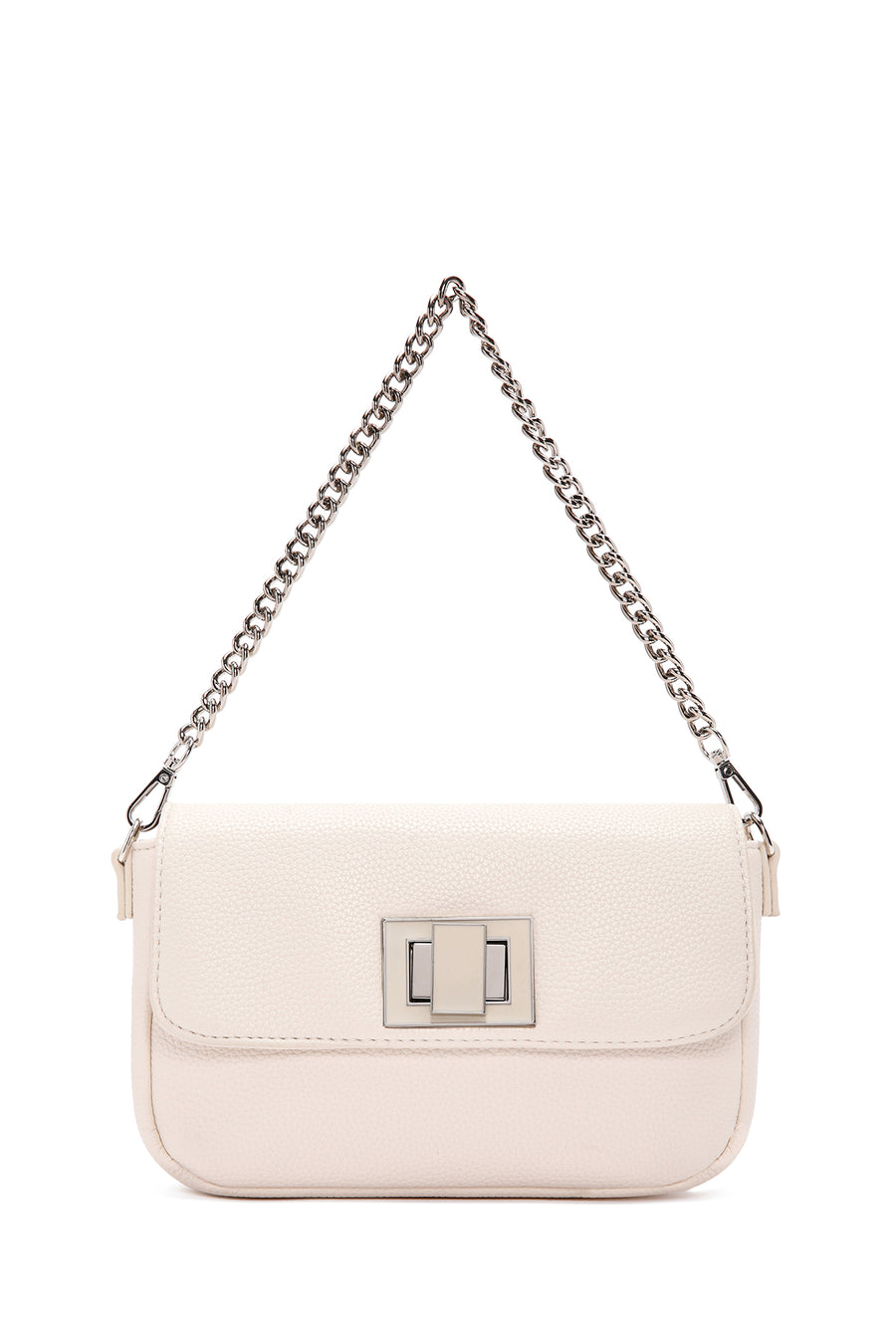 Women's Cream Long Strap Shoulder Bag