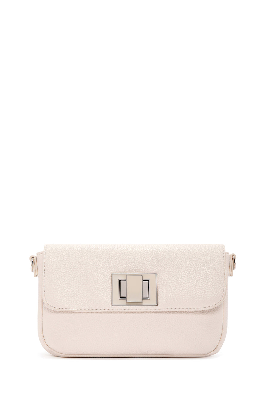 Women's Cream Long Strap Shoulder Bag