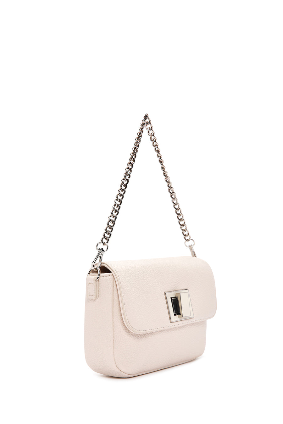 Women's Cream Long Strap Shoulder Bag