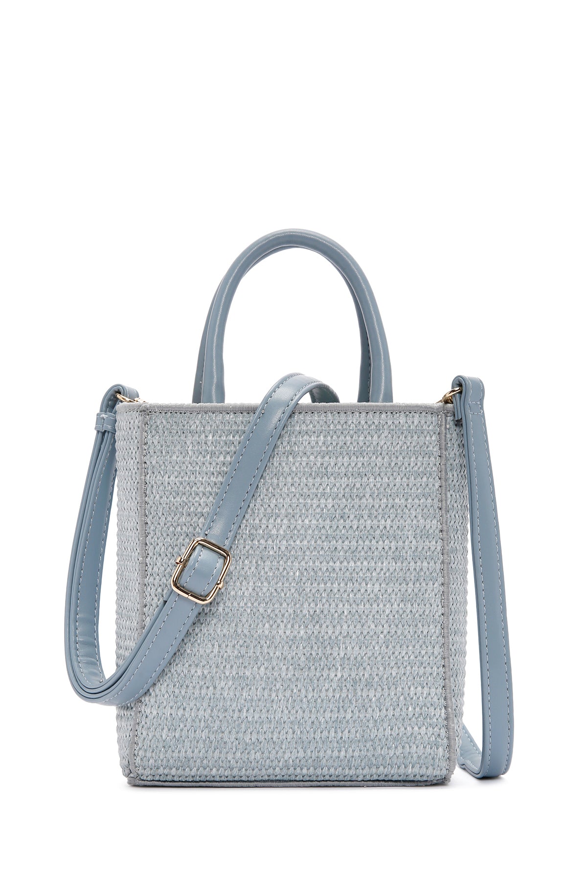 Women's Blue Long Strap Straw Crossbody Bag 24SBD2505M7 | Derimod