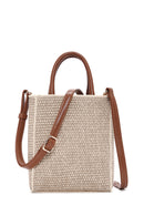 Women's Beige Long Strap Straw Crossbody Bag | Derimod