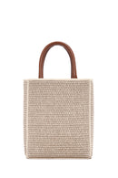 Women's Beige Long Strap Straw Crossbody Bag | Derimod