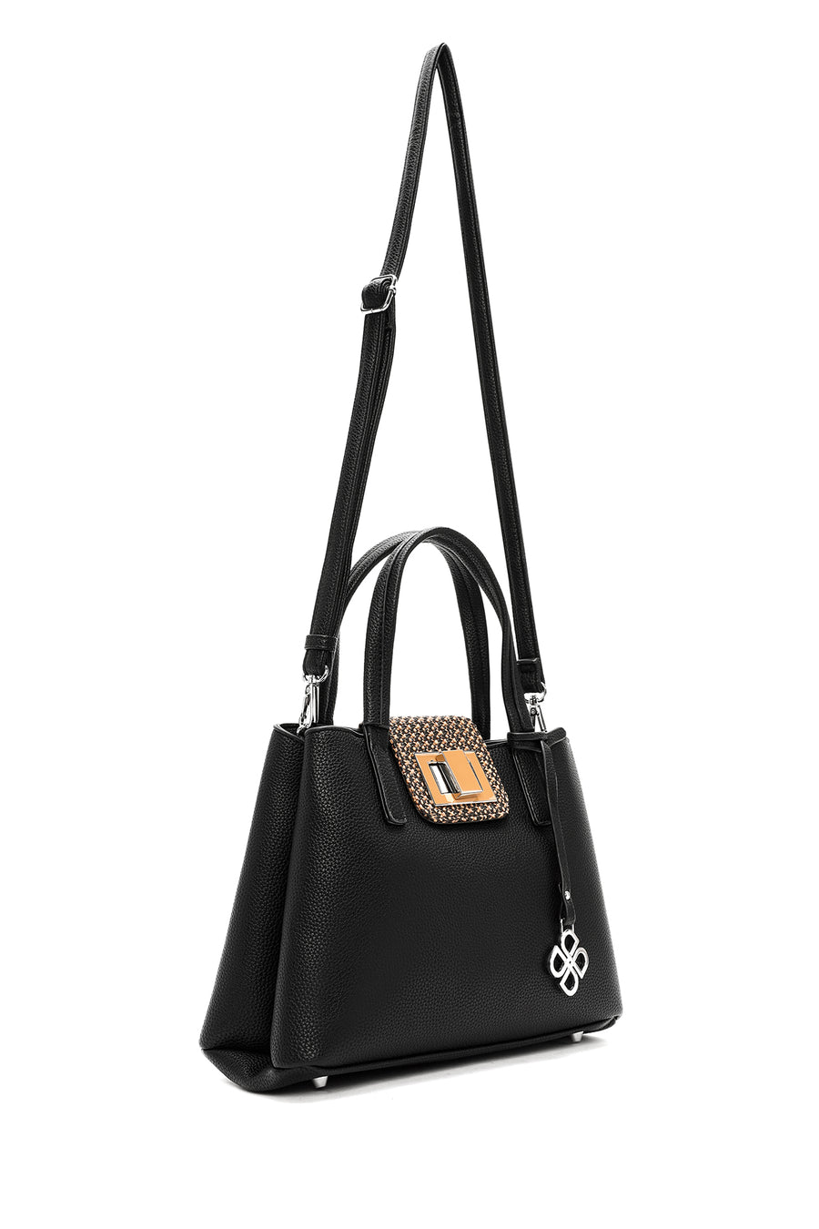 Women's Black Long Strap Casual Shoulder Bag
