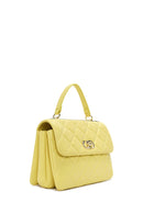 Kadın Sarı Uzun Askılı Kapitone Kol Çantası | Derimod