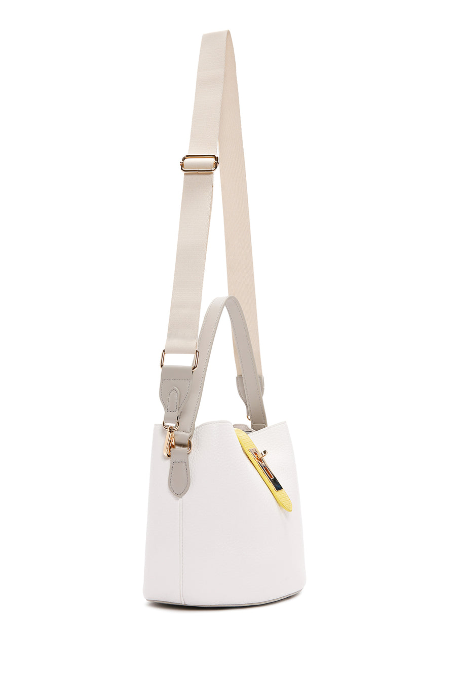 Women's White Long Strap Shoulder Bag