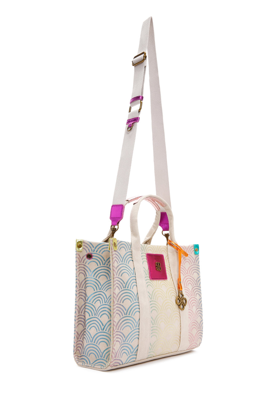 Women's Multi-Colored Long Strap Fabric Shoulder Bag