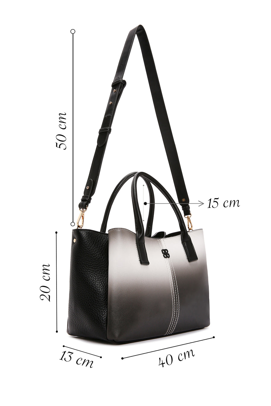 Women's Black Long Strap Shoulder Bag