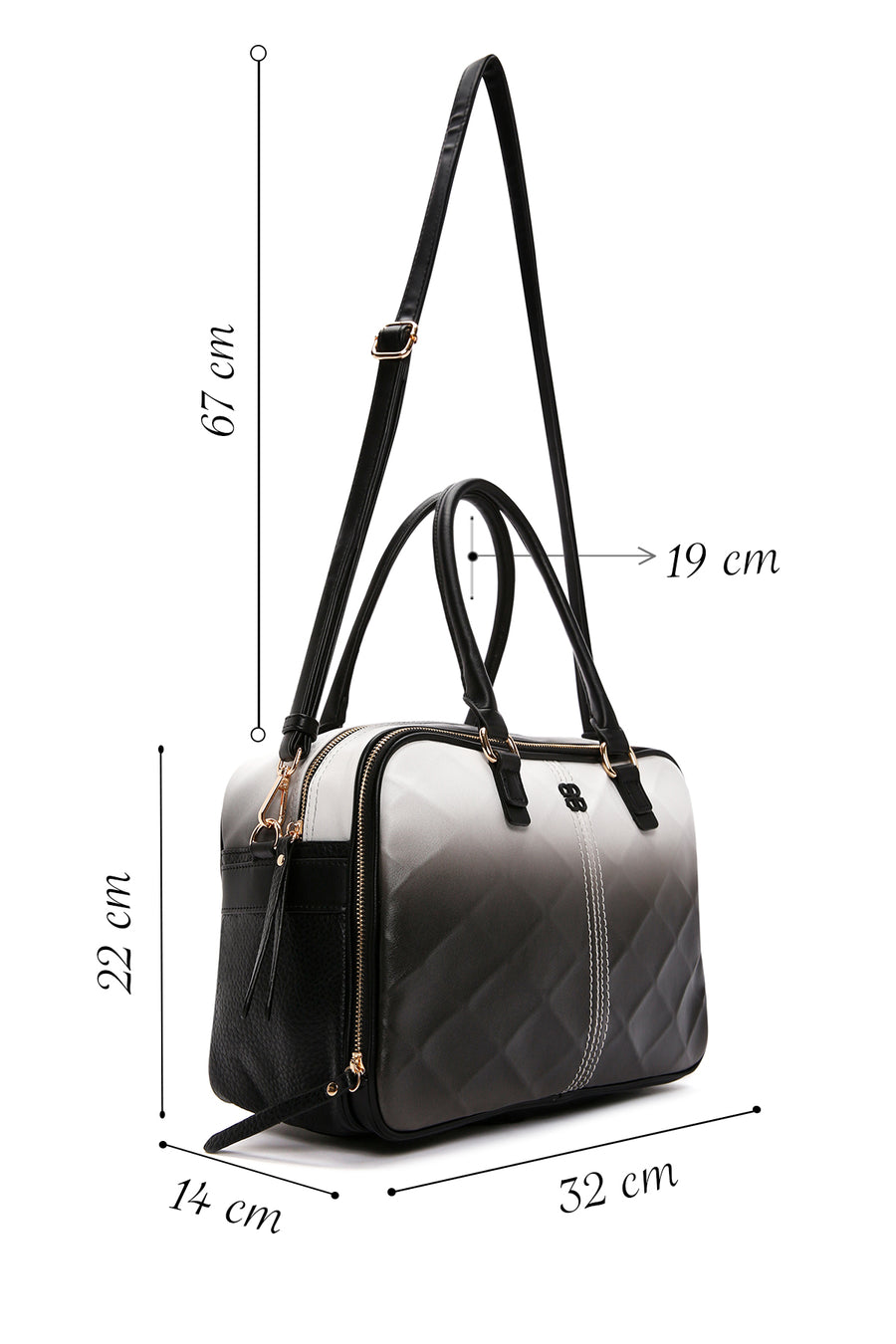Women's Black Long Strap Shoulder Bag
