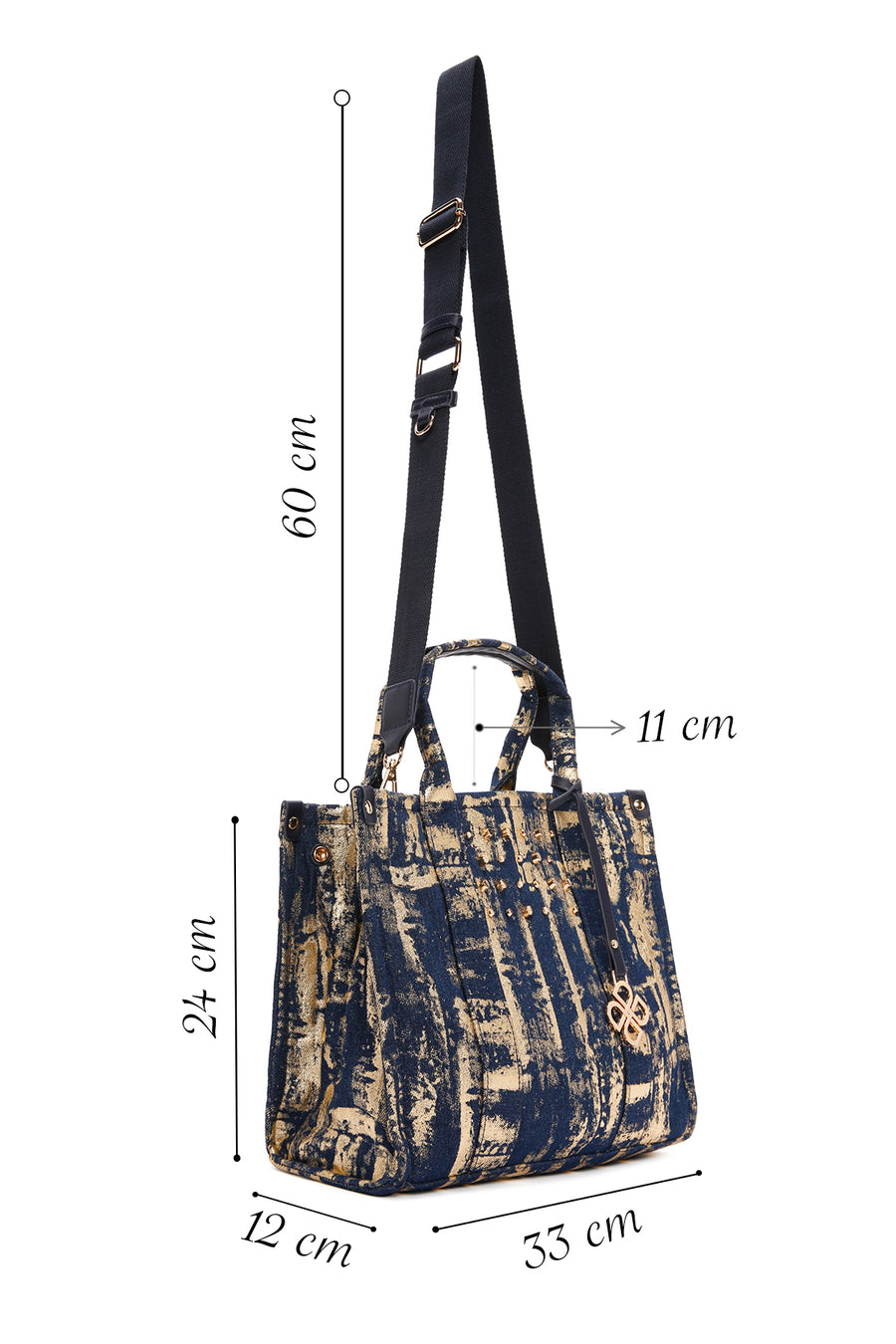 Women's Blue Long Strap Fabric Shoulder Bag