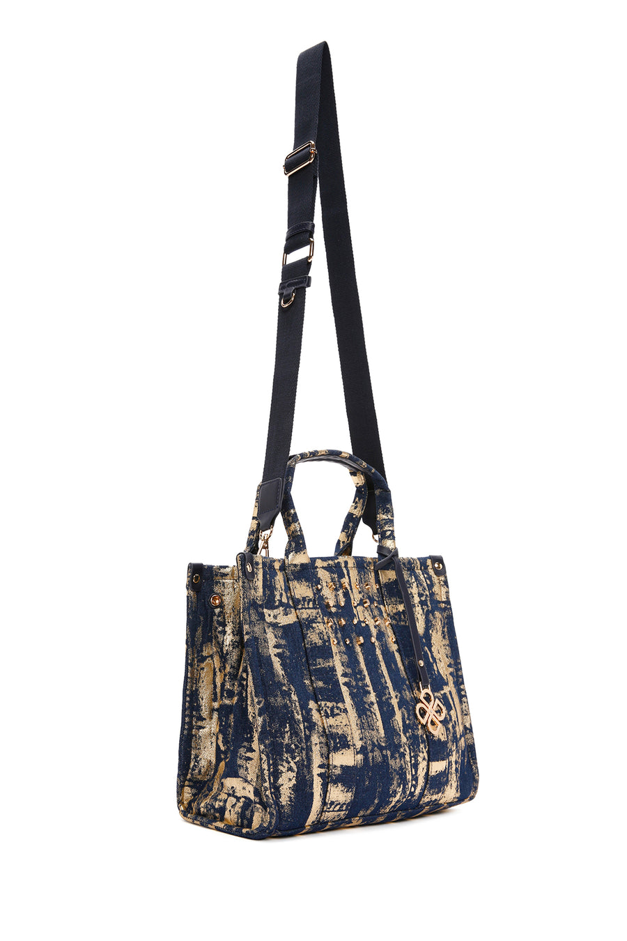 Women's Blue Long Strap Fabric Shoulder Bag