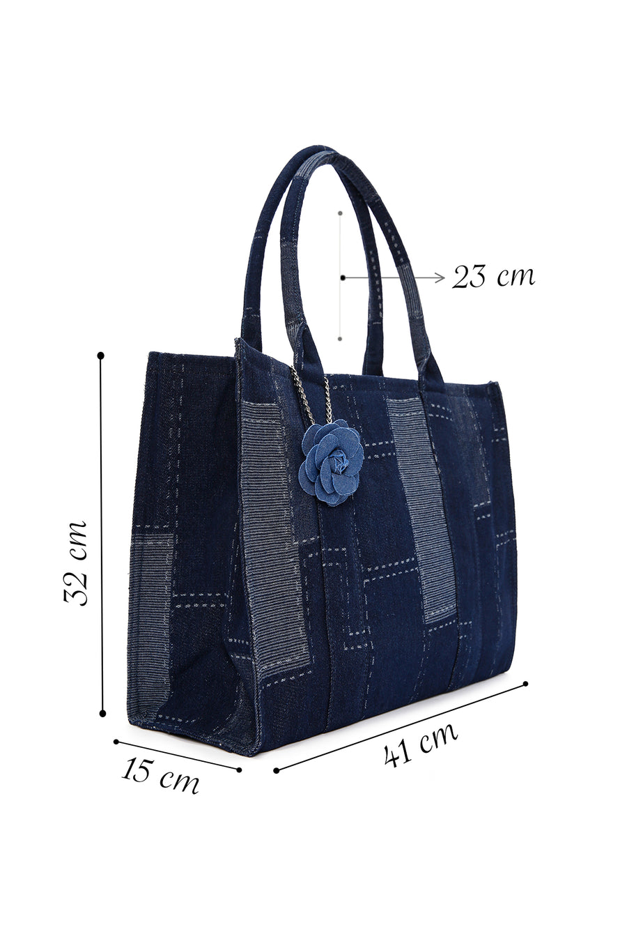 Women's Blue Fabric Shoulder Bag