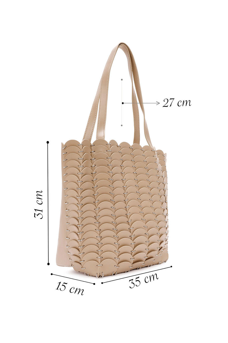 Women's Beige Classic Shoulder Bag
