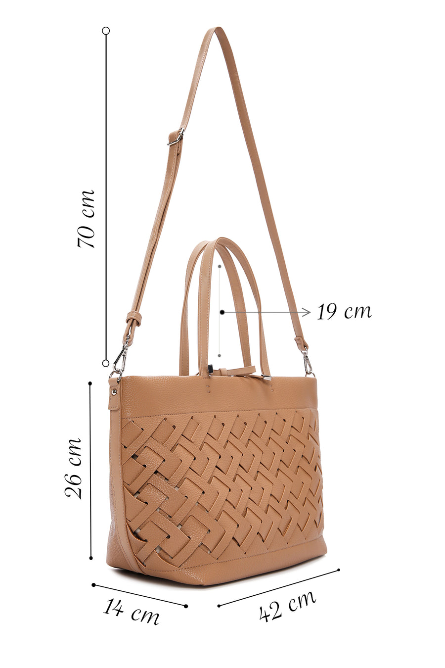 Women's Brown Long Strap Shoulder Bag