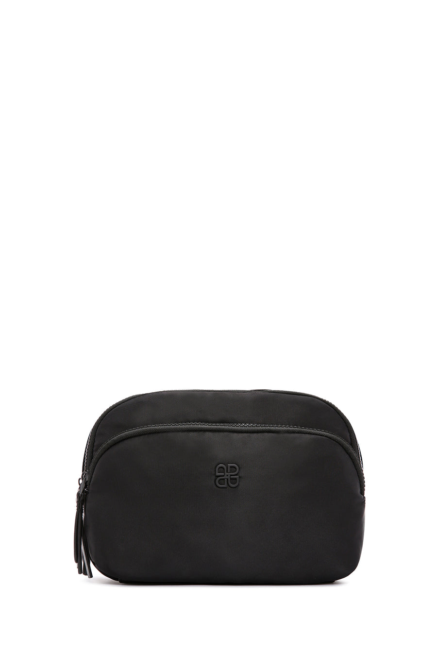 Women's Black Long Strap Fabric Crossbody Bag