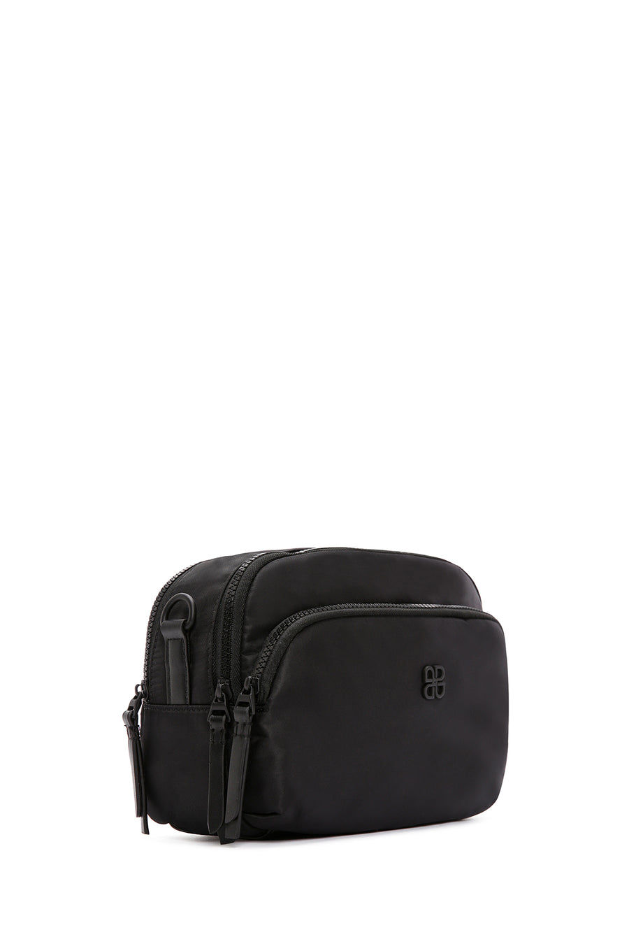 Women's Black Long Strap Fabric Crossbody Bag