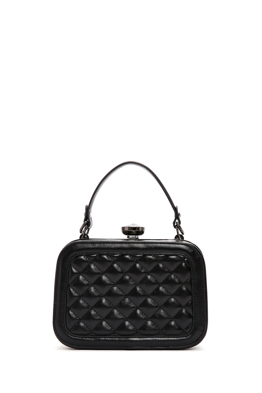Women's Black Long Strap Stone Bag