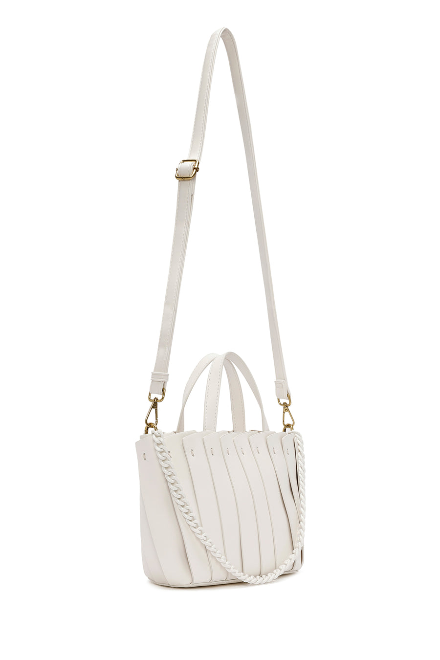 Women's Cream Long Strap Shoulder Bag