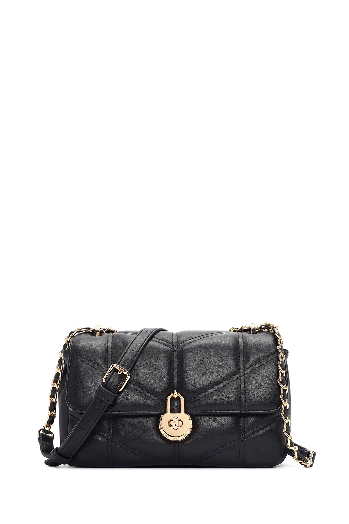 Women Black Long Strap Quilted Shoulder Bag 24SBD2545KP | Derimod