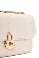 Women's Cream Long Strap Quilted Shoulder Bag | Derimod