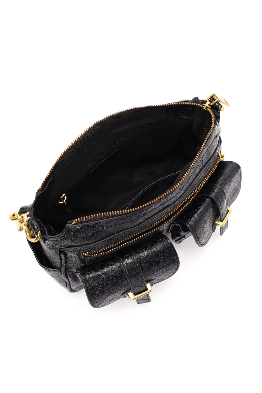 Women's Black Long Strap Shoulder Bag