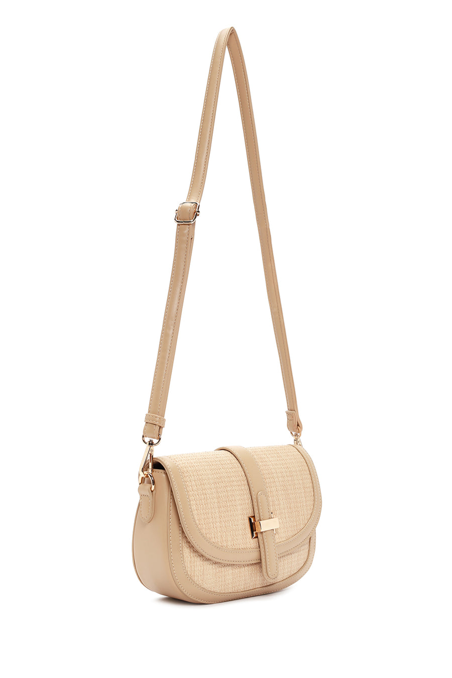 Women Beige Long Strap Shoulder Bag