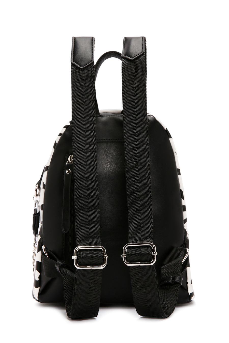 Women's Black Printed Backpack