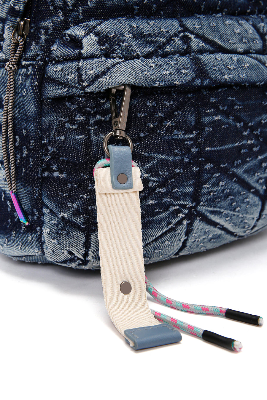 Women's Blue Fabric Backpack