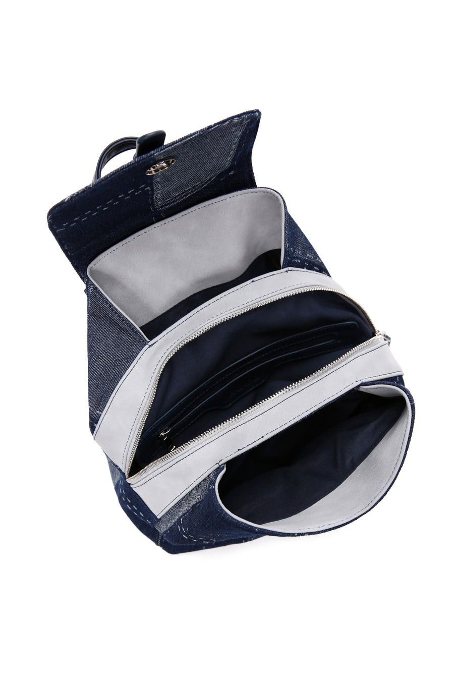Women's Blue Fabric Backpack