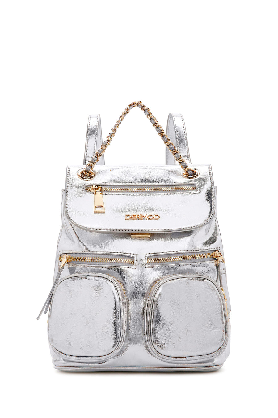 Women's Silver Metallic Backpack 24SBD256932 | Derimod