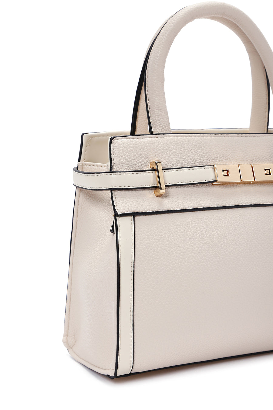 Women's Cream Long Strap Shoulder Bag