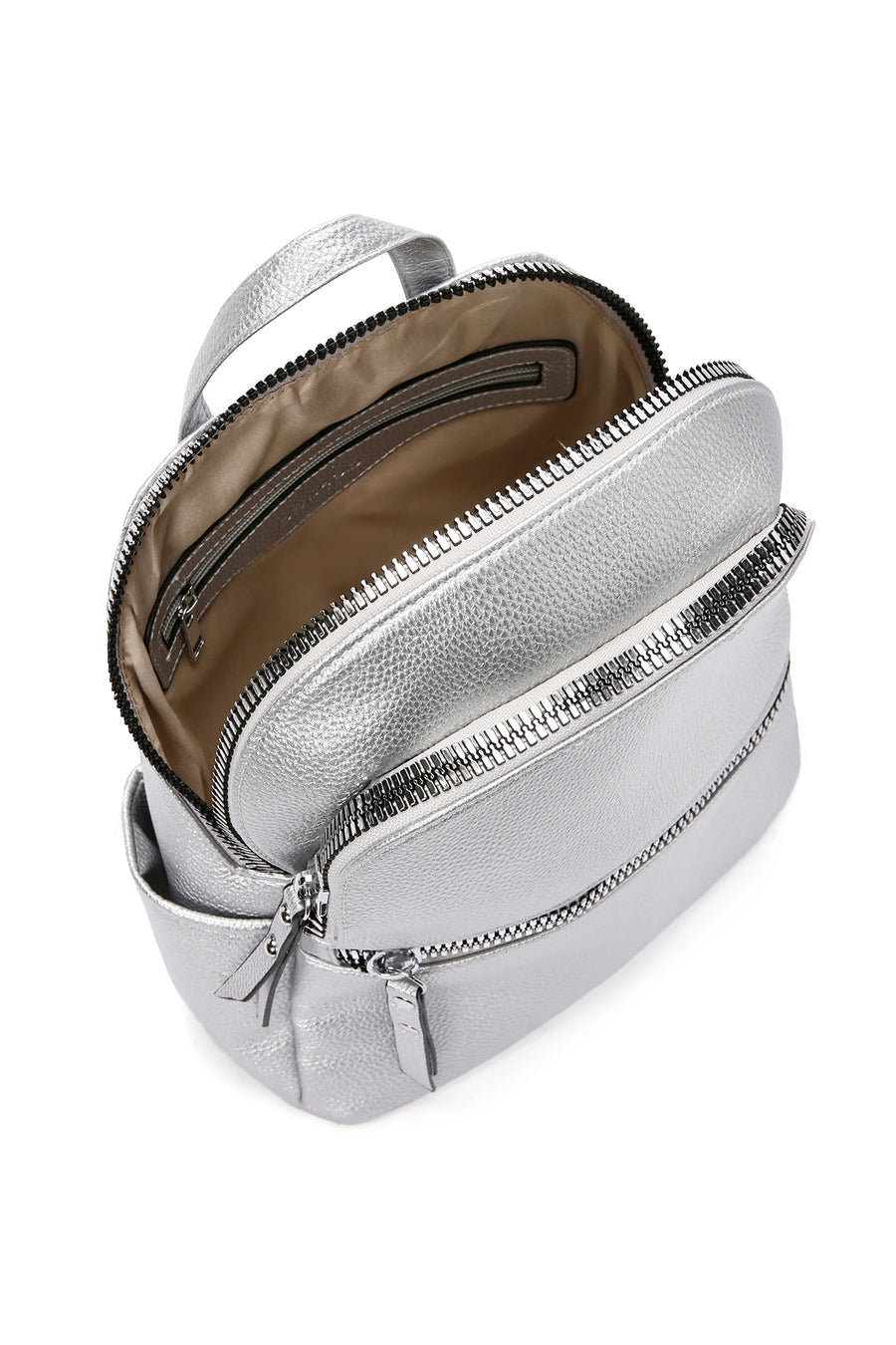 Women's Silver Metallic Backpack
