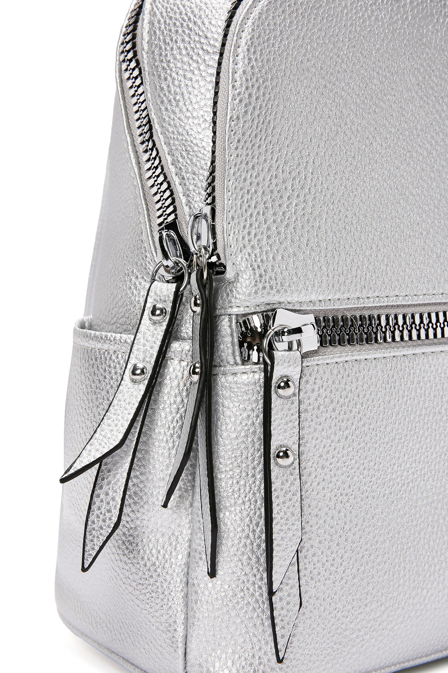 Women's Silver Metallic Backpack