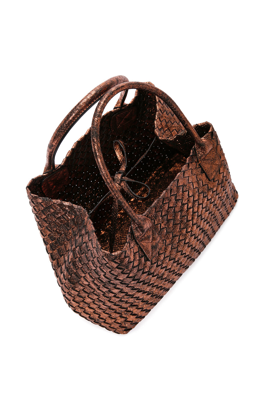 Women's Bronze Knit Shoulder Bag