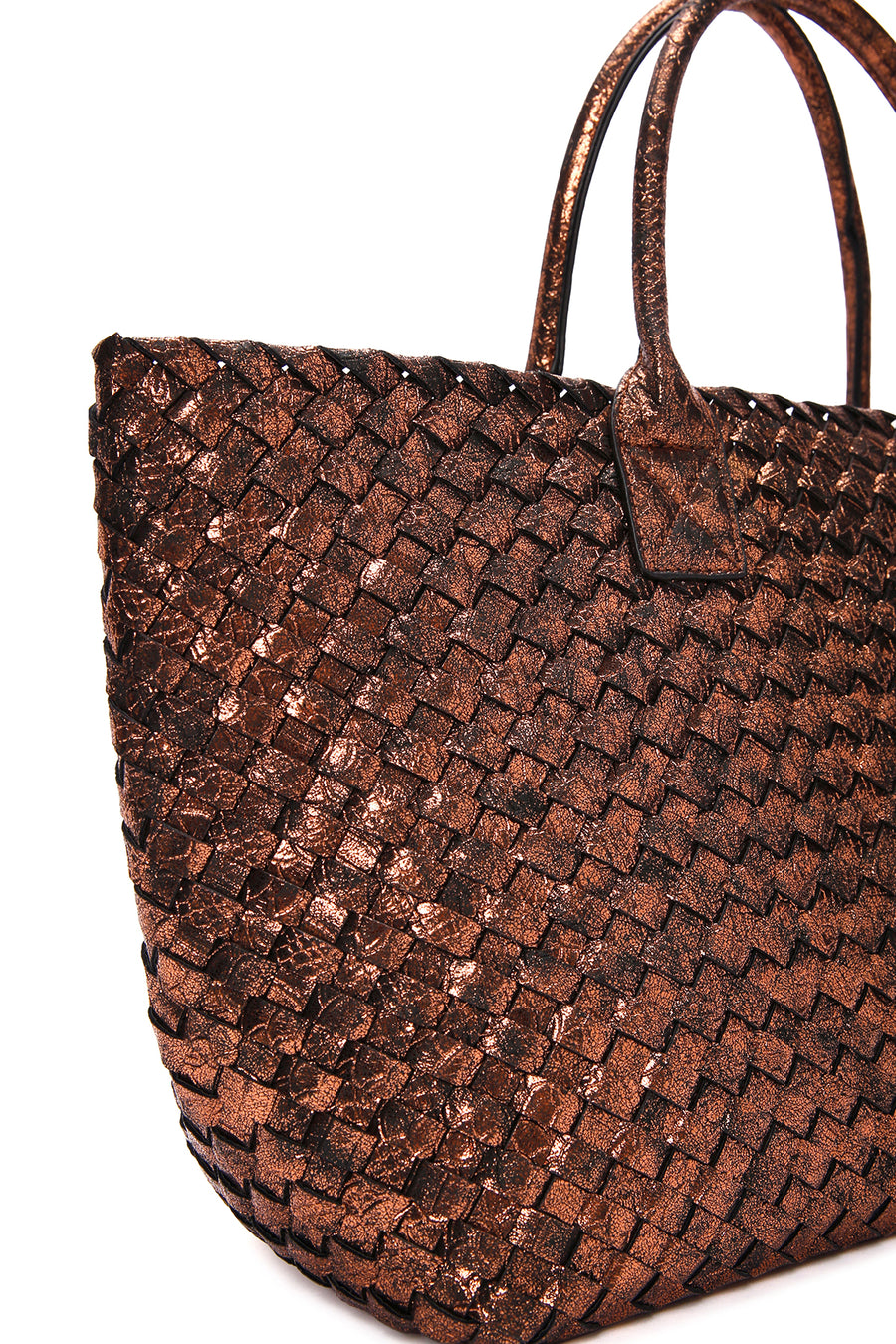 Women's Bronze Knit Shoulder Bag