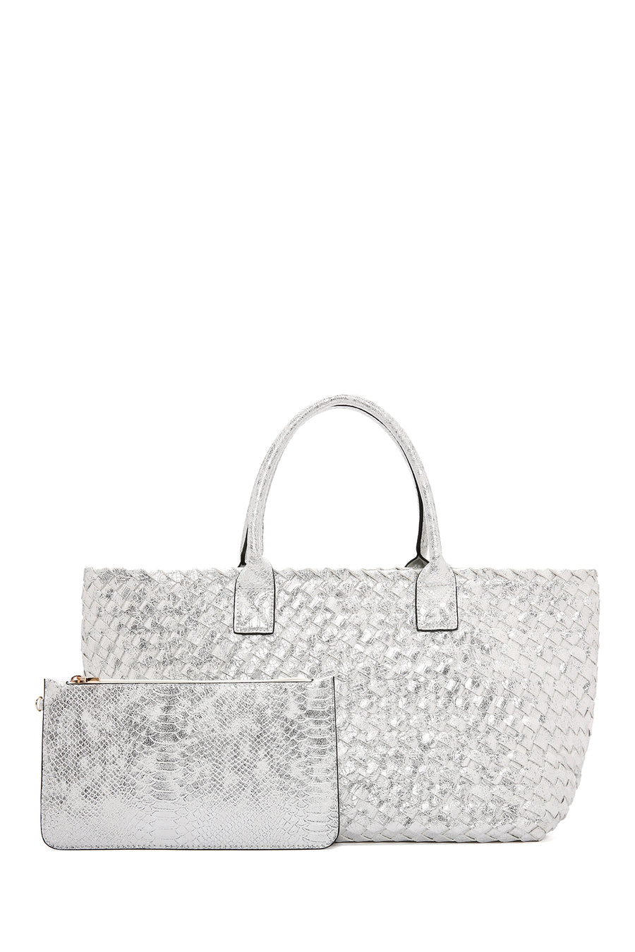 Women's Silver Knit Shoulder Bag 24SBD262129 | Derimod