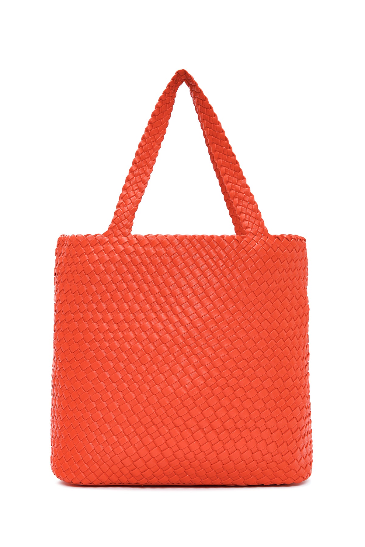 Kadın Turuncu Uzun Askılı Örgü Omuz Çantası