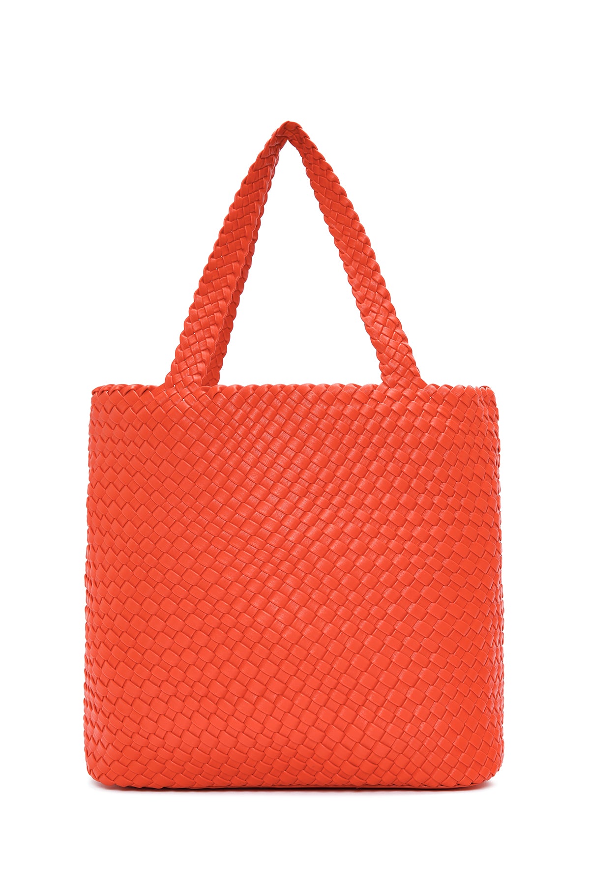 Kadın Turuncu Uzun Askılı Örgü Omuz Çantası