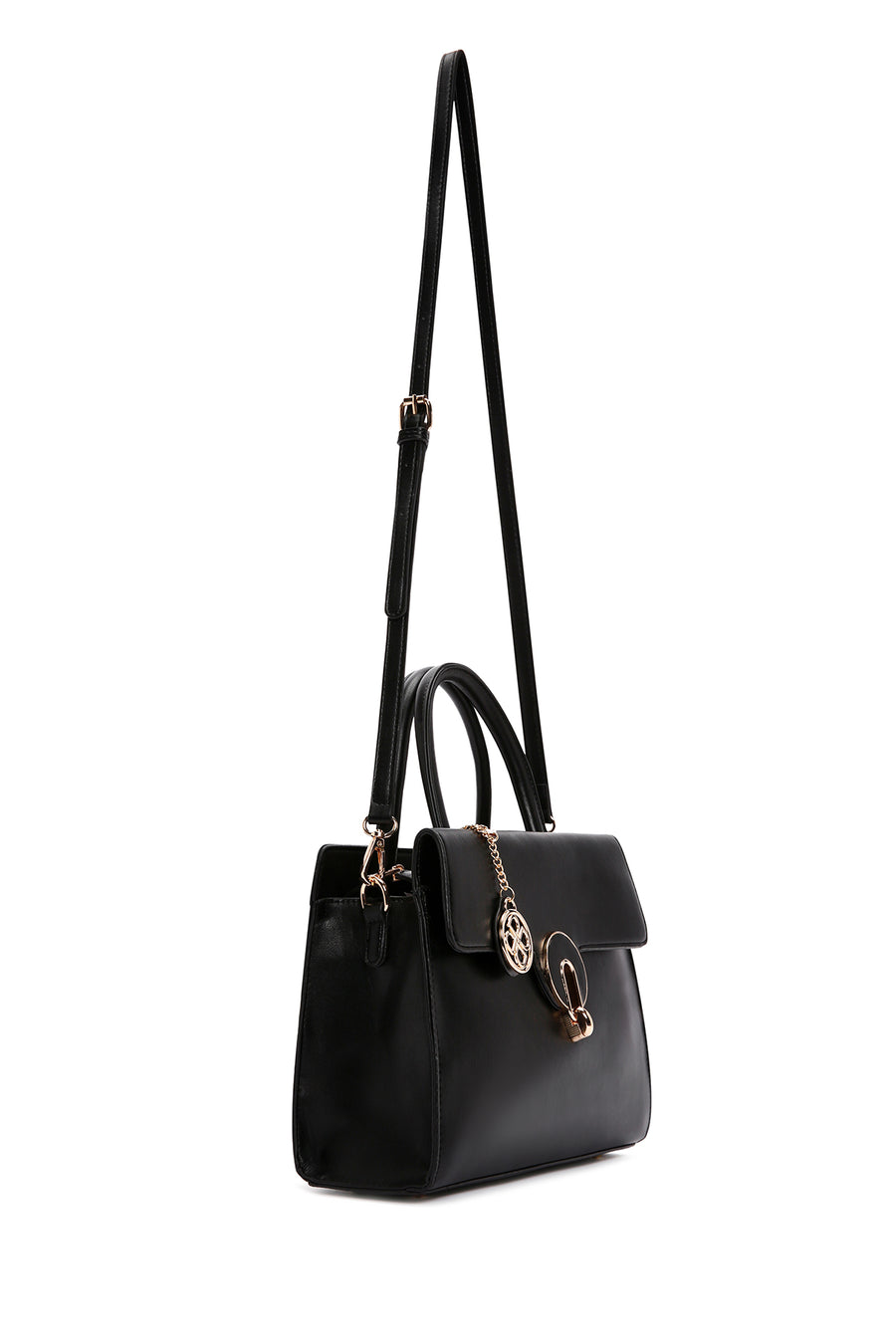 Women's Black Long Strap Shoulder Bag
