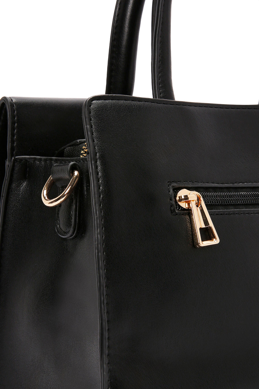 Women's Black Long Strap Shoulder Bag