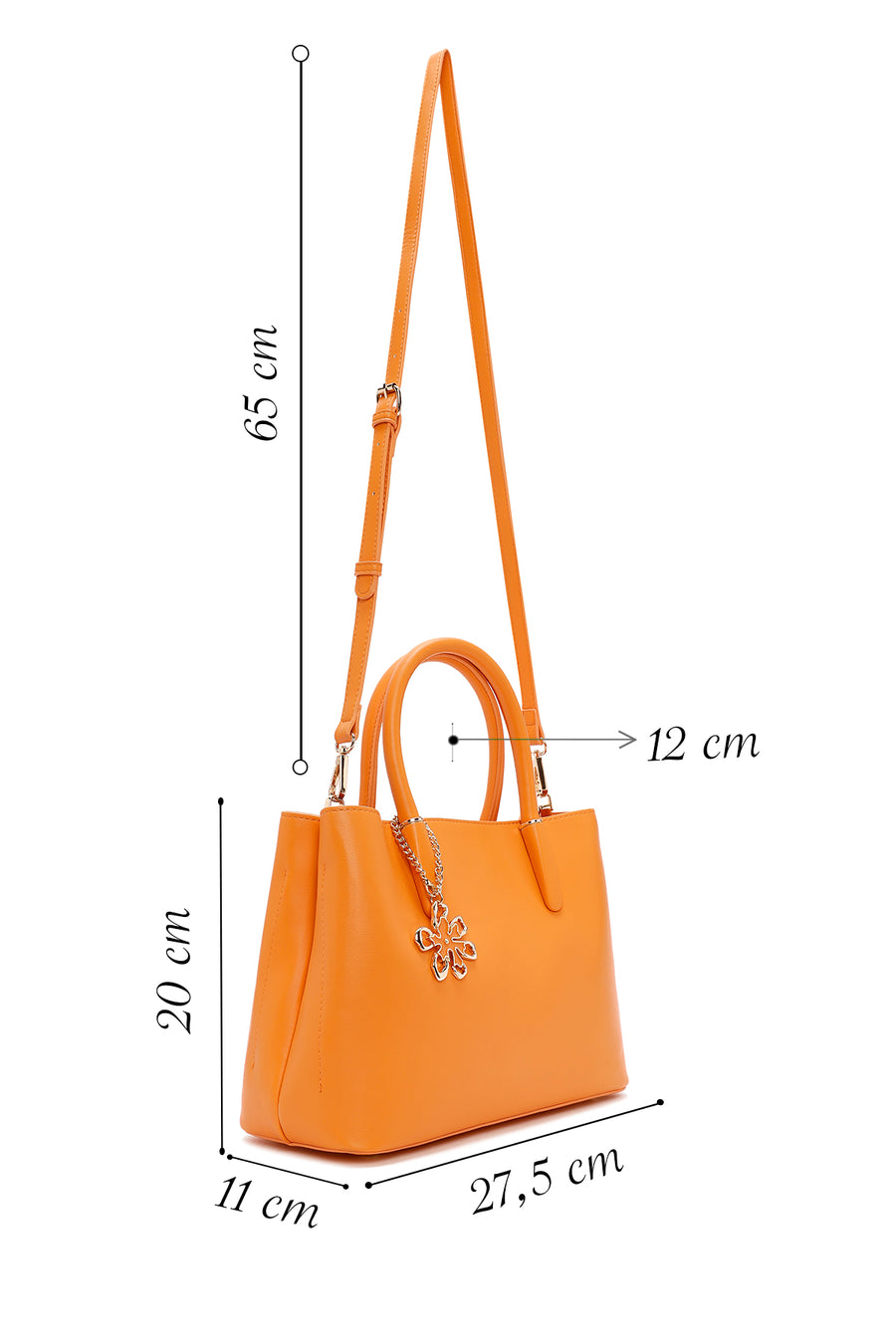 Women's Orange Long Strap Shoulder Bag
