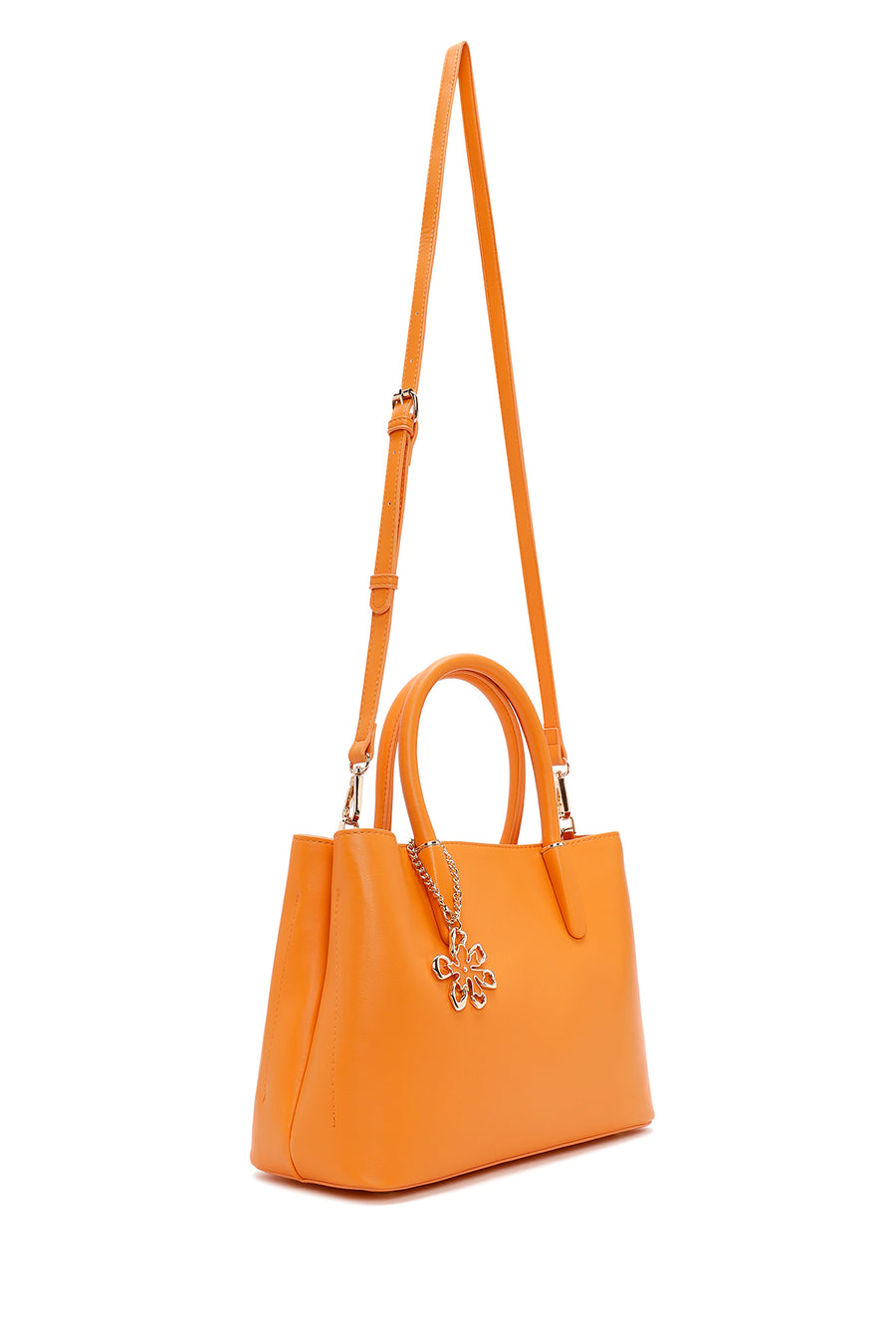 Women's Orange Long Strap Shoulder Bag