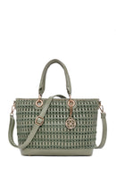Women's Green Long Strap Knitted Shoulder Bag | Derimod