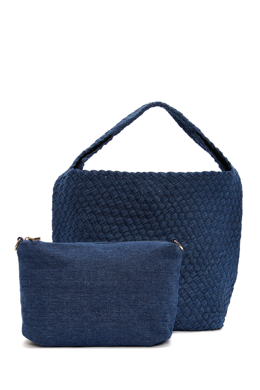 Women's Blue Long Strap Fabric Shoulder Bag