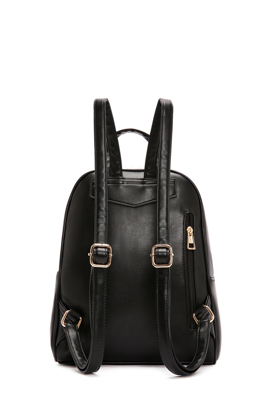 Women's Black Printed Backpack