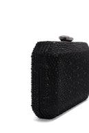 Kadın Siyah Uzun Zincir Askılı Taşlı Portföy Çanta | Derimod