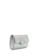 Women's White Long Chain Strap Stoned Clutch Bag | Derimod